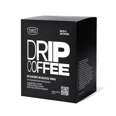 Дрип пакеты кофе "Бразилия Исабелла Лима" Tasty Coffee
